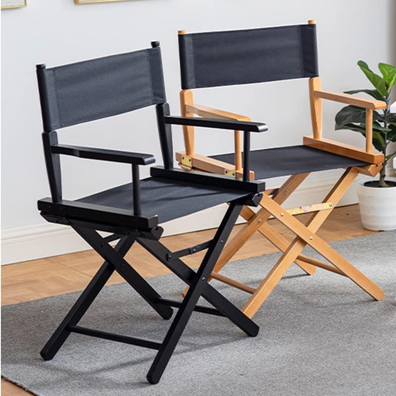 TBACW 1 Set (3pcs) 18''L X 15''W Directors Chair Canvas Replacement Director Chair Replacement Canvas with Round Fiberglass Stick for Directors Chairs Director Chair Covers Replacement Canva (Black) - Image 4